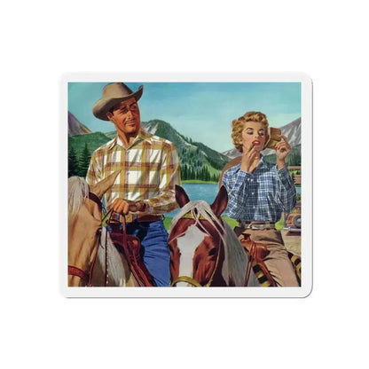 Dude Ranch, Arrow advertisement, 1954 (Magazine Illustration) Refrigerator Magnet - The Sticker Space