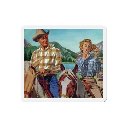 Dude Ranch, Arrow advertisement, 1954 (Magazine Illustration) Refrigerator Magnet - The Sticker Space