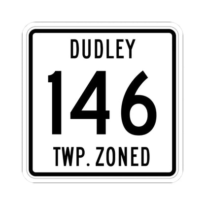 Dudley Township Route 146 Hardin County Ohio (Ohio) (Road Sign) STICKER Vinyl Kiss-Cut Decal 3 Inch White - The Sticker Space