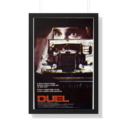 DUEL 1971 - Framed Movie Poster 20" x 30" Black - The Sticker Space