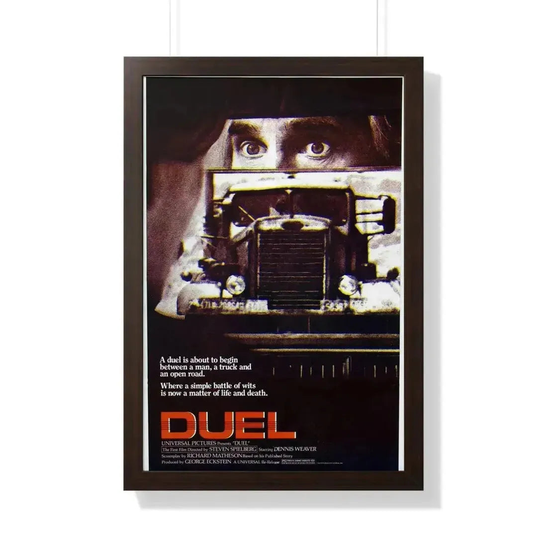 DUEL 1971 - Framed Movie Poster - The Sticker Space