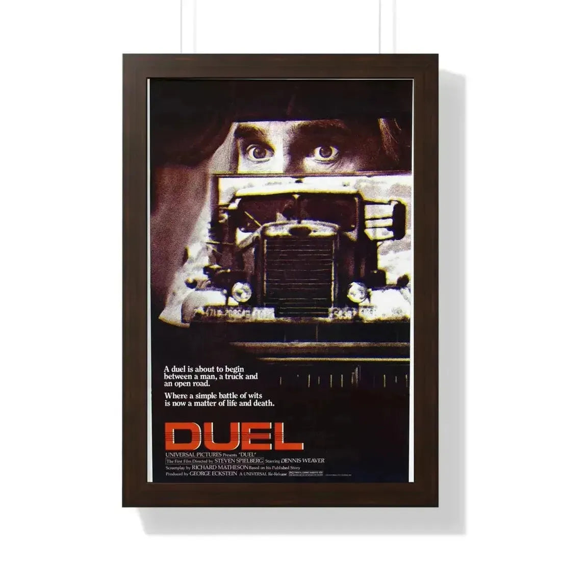 DUEL 1971 - Framed Movie Poster - The Sticker Space