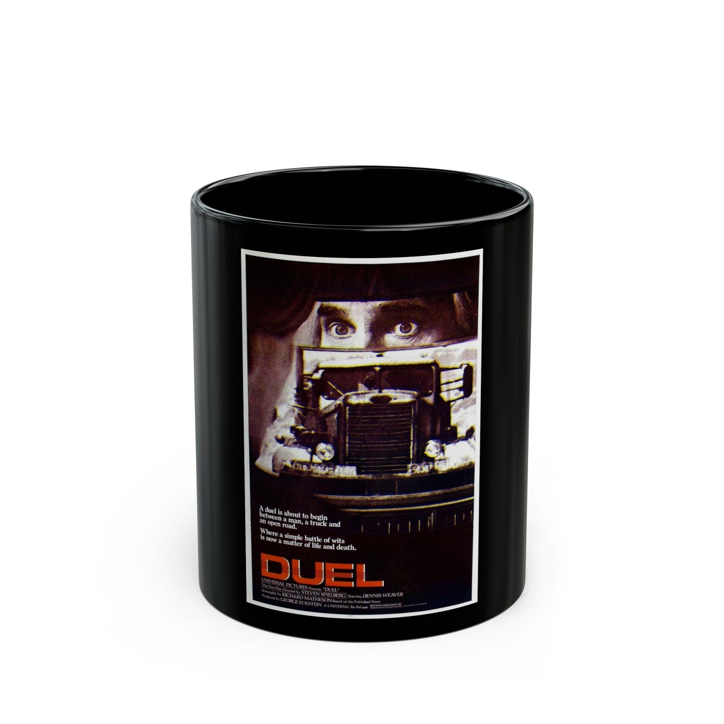 DUEL 1971 Movie Poster - Black Coffee Mug-11oz-The Sticker Space