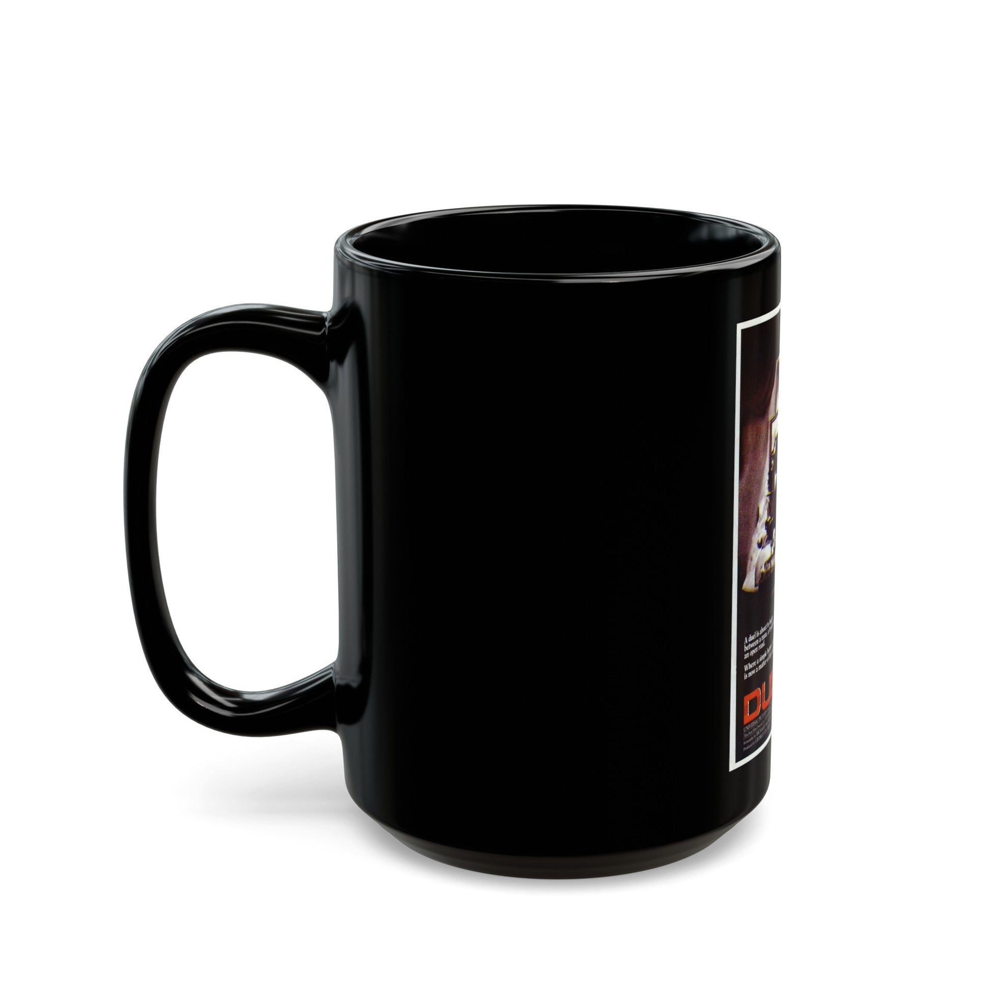 DUEL 1971 Movie Poster - Black Coffee Mug-The Sticker Space