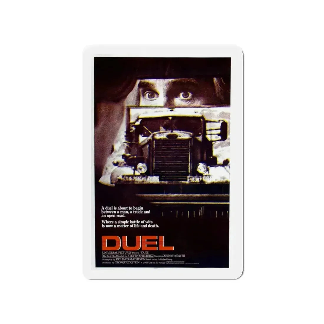 DUEL 1971 Movie Poster - Refrigerator Magnet 4 Inch - The Sticker Space