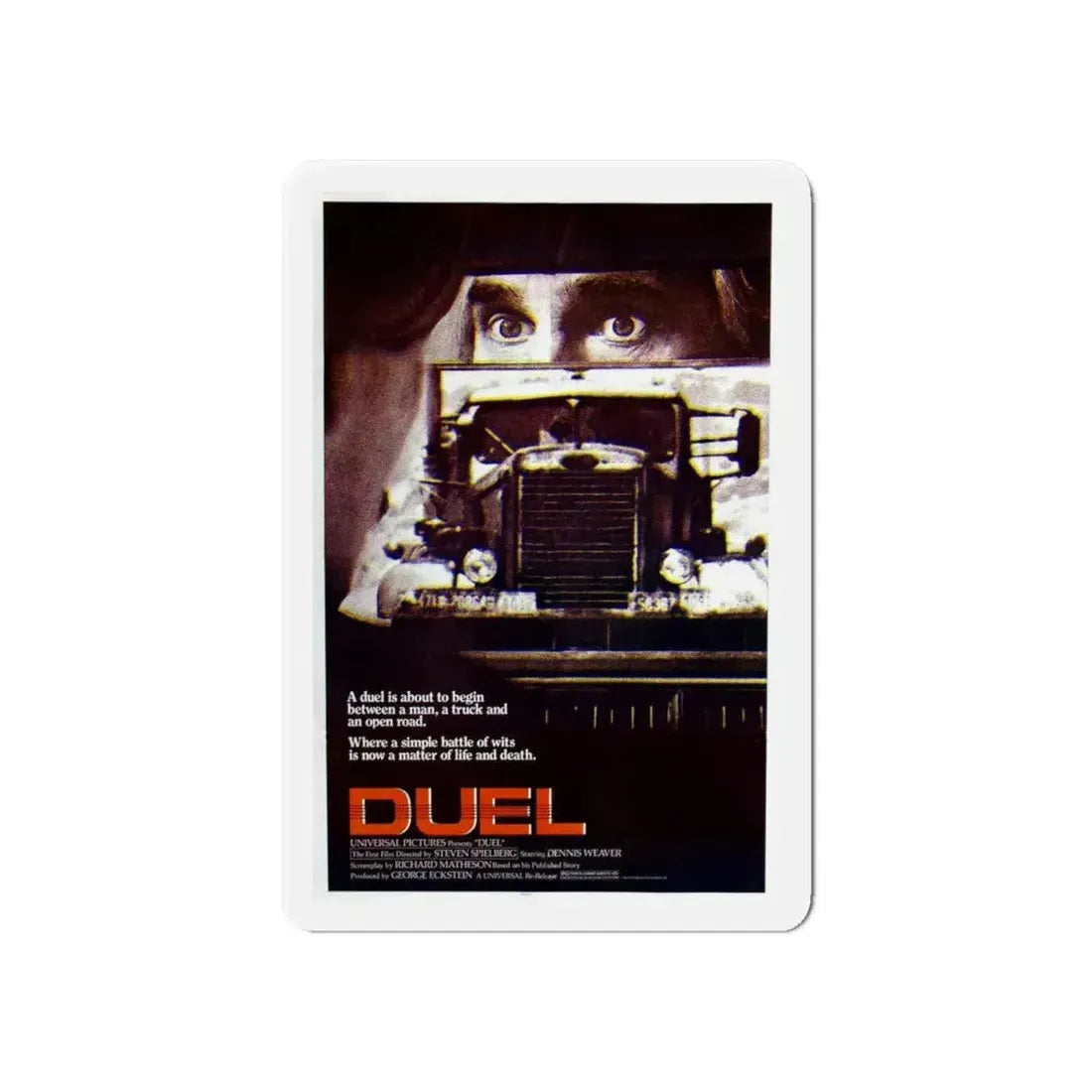 DUEL 1971 Movie Poster - Refrigerator Magnet 6 Inch - The Sticker Space