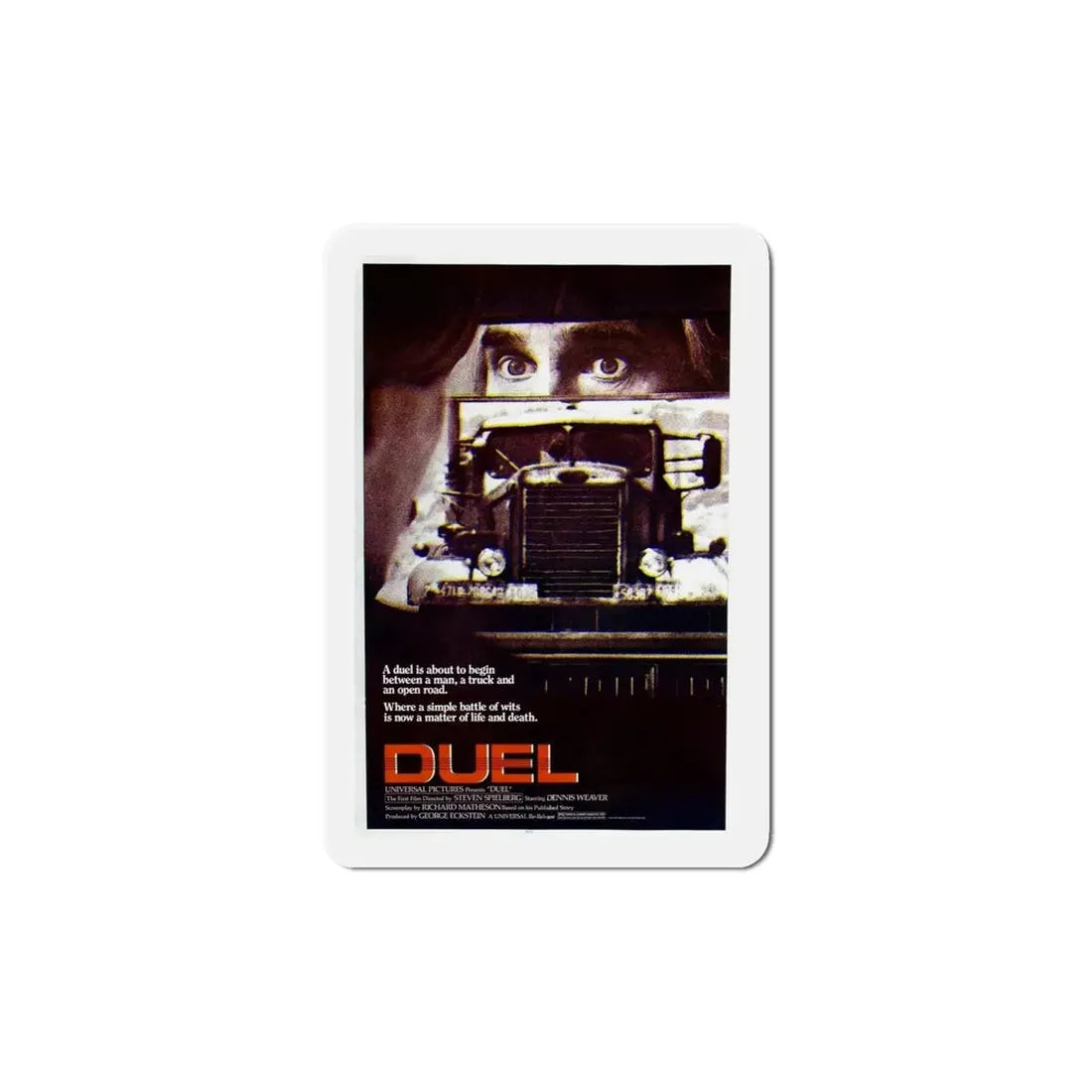 Duel 1971 Movie Poster Refrigerator Magnet - The Sticker Space