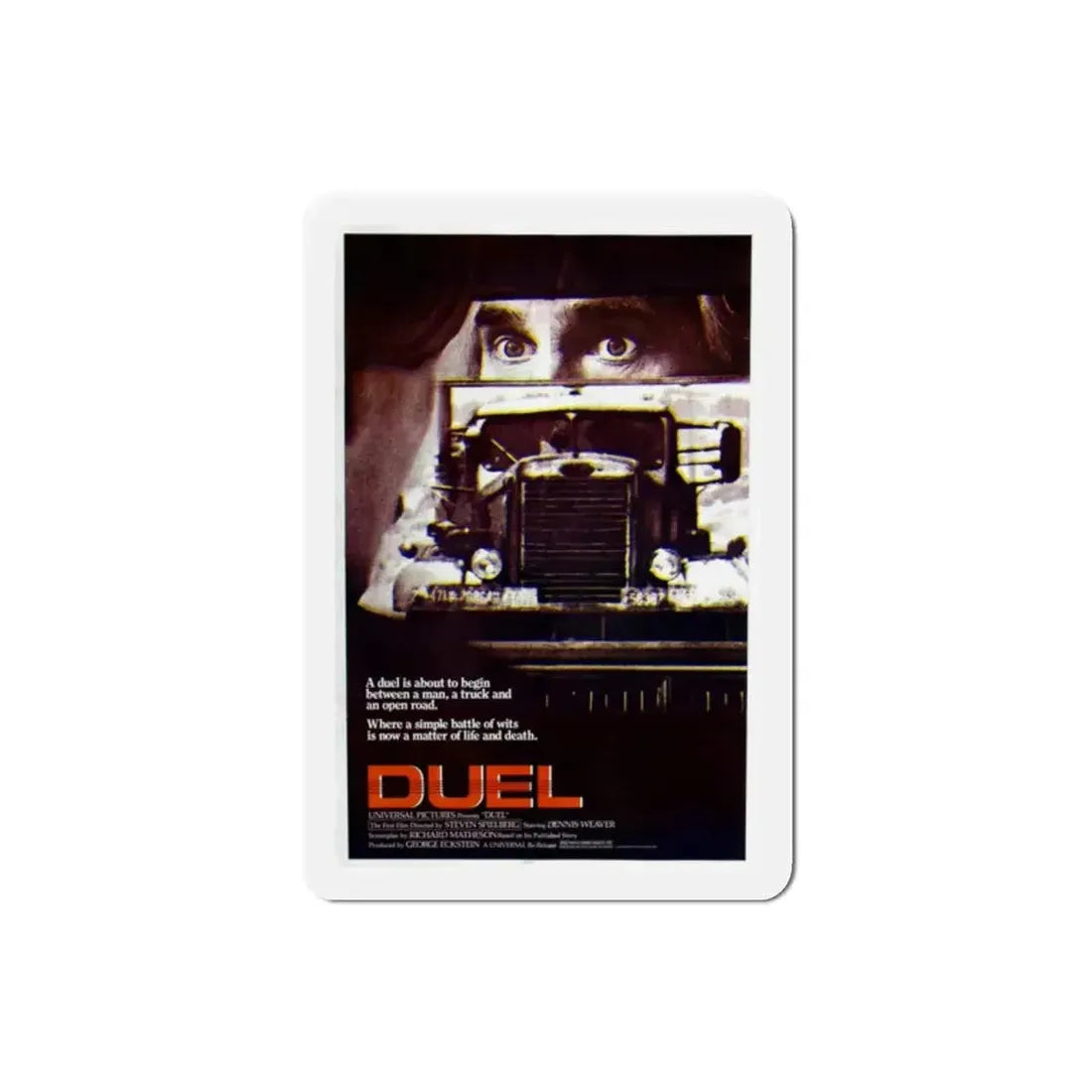 Duel 1971 Movie Poster Refrigerator Magnet - The Sticker Space