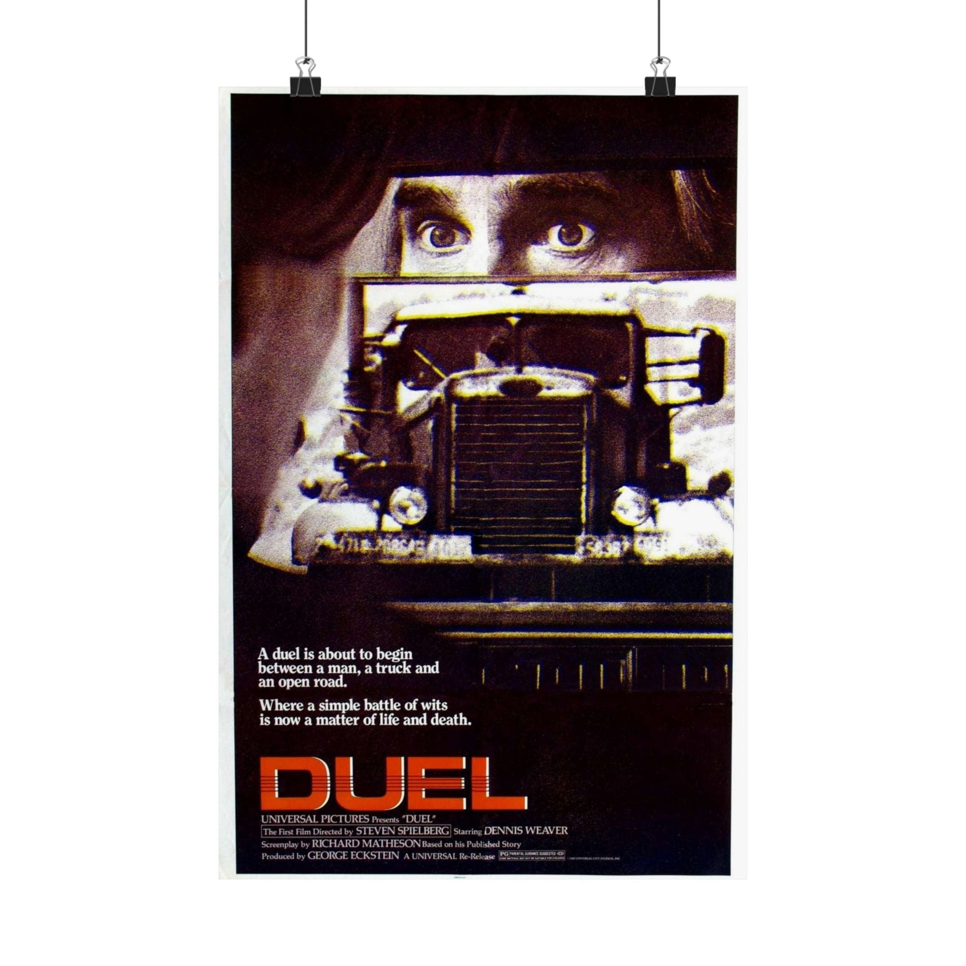 DUEL 1971 - Paper Movie Poster-12″ x 18″-The Sticker Space