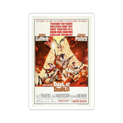 Duel at Diablo 1966 Movie Poster STICKER Vinyl Die-Cut Decal - The Sticker Space