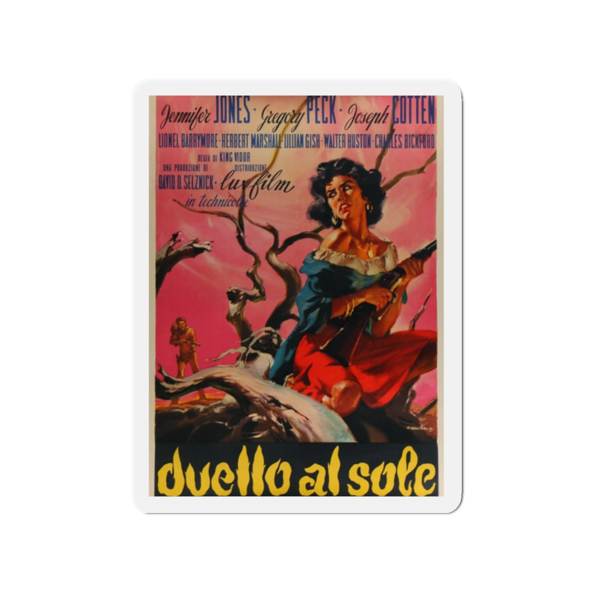 DUEL IN THE SUN (ITALIAN) 1946 Movie Poster - Die-Cut Magnet-2" x 2"-The Sticker Space