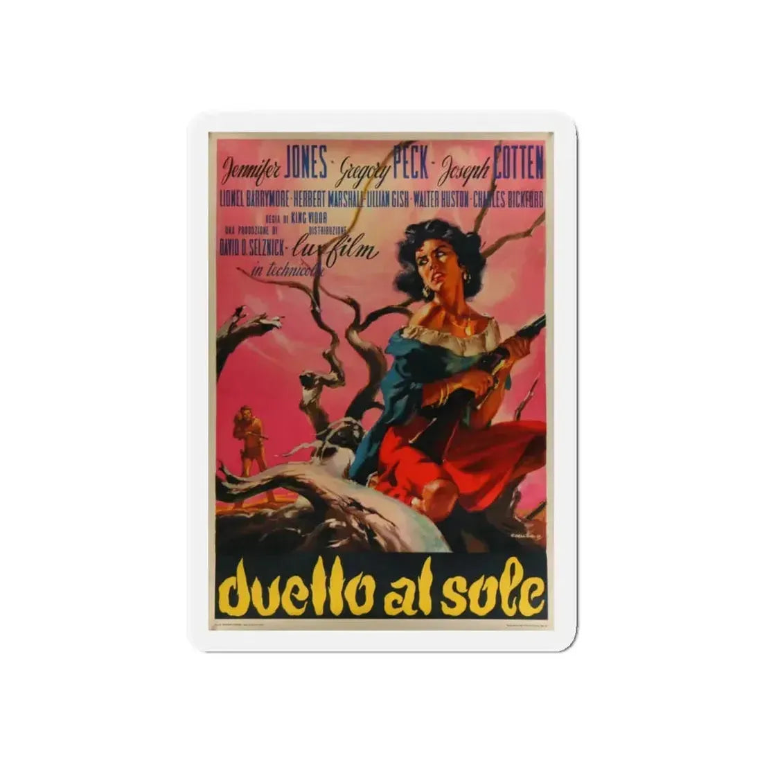 DUEL IN THE SUN (ITALIAN) 1946 Movie Poster - Refrigerator Magnet 5 Inch - The Sticker Space