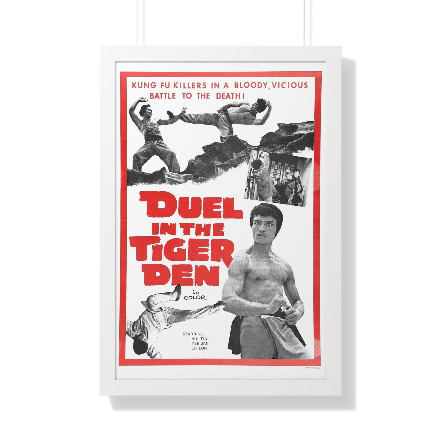 DUEL IN THE TIGER DEN 1972 - Framed Movie Poster-20" x 30"-The Sticker Space