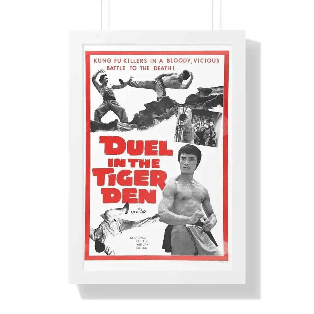 DUEL IN THE TIGER DEN 1972 - Framed Movie Poster - The Sticker Space