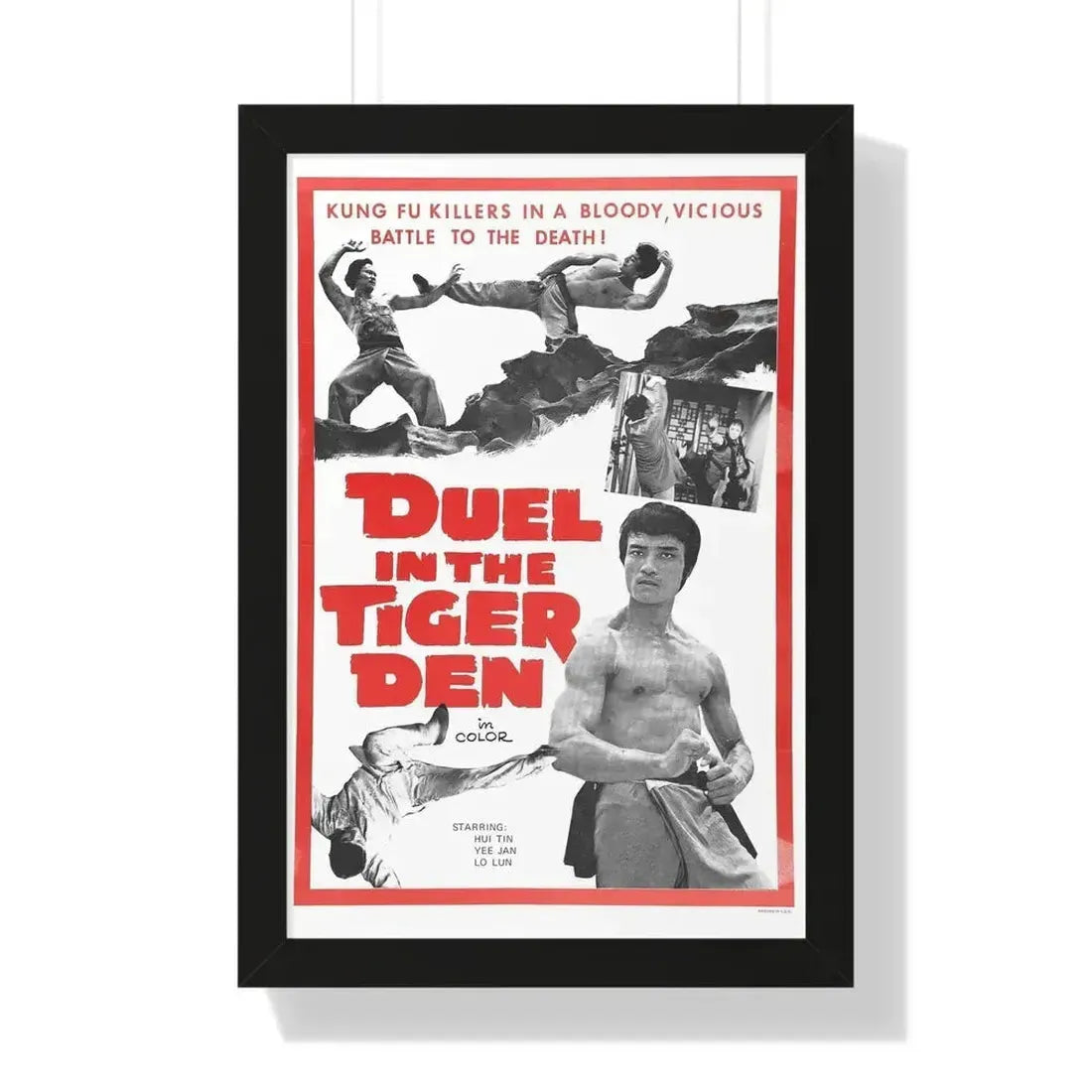 DUEL IN THE TIGER DEN 1972 - Framed Movie Poster - The Sticker Space
