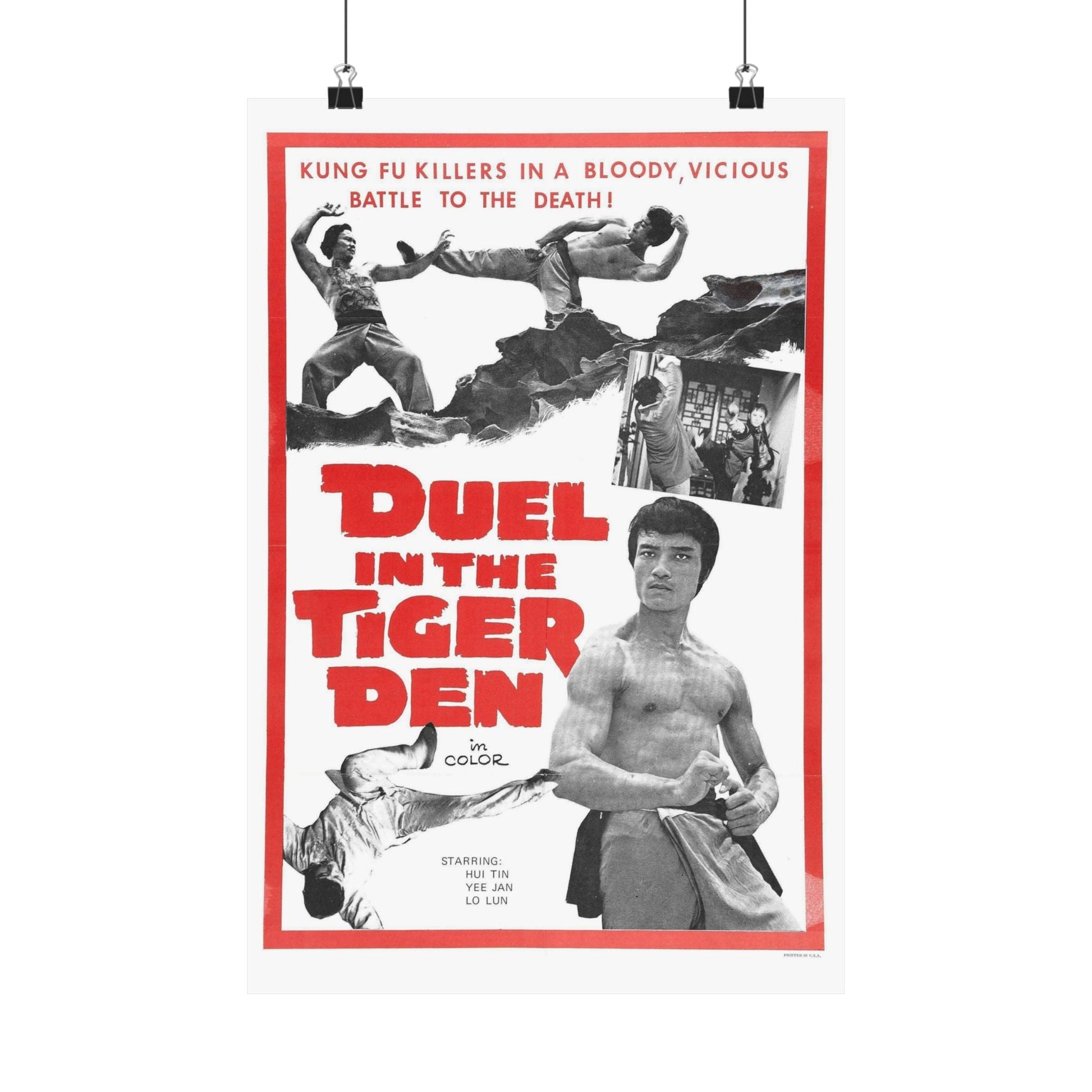 DUEL IN THE TIGER DEN 1972 - Paper Movie Poster-12″ x 18″-The Sticker Space