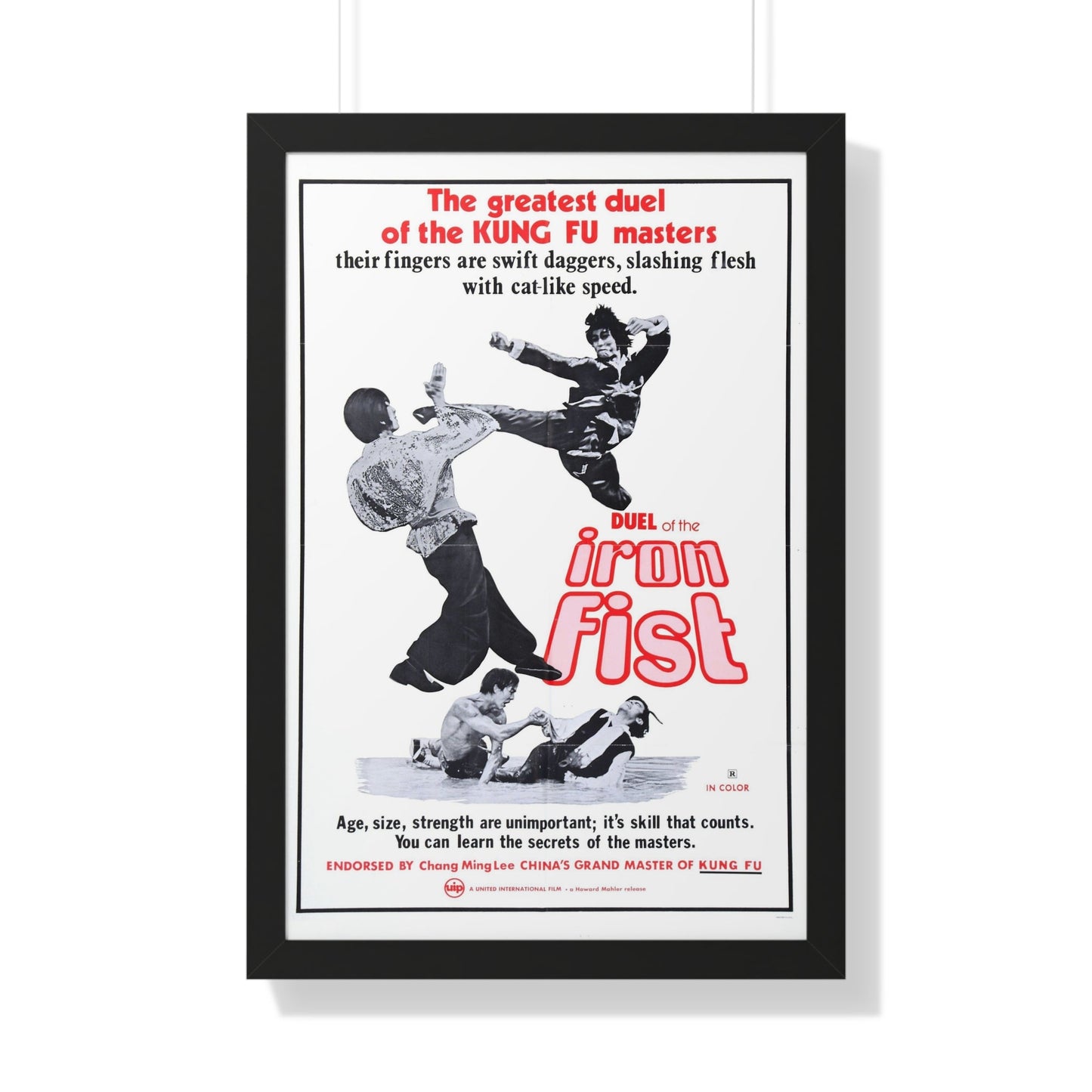 DUEL OF THE IRON FIST 1971 - Framed Movie Poster-20" x 30"-The Sticker Space