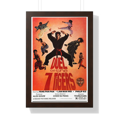 DUEL OF THE SEVEN TIGERS 1979 - Framed Movie Poster-16″ x 24″-The Sticker Space