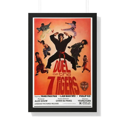 DUEL OF THE SEVEN TIGERS 1979 - Framed Movie Poster 20" x 30" Black - The Sticker Space