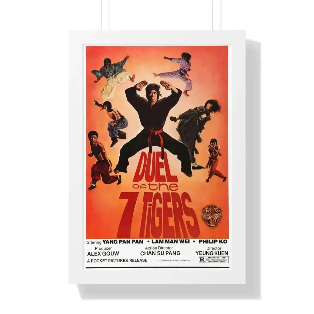 DUEL OF THE SEVEN TIGERS 1979 - Framed Movie Poster - The Sticker Space