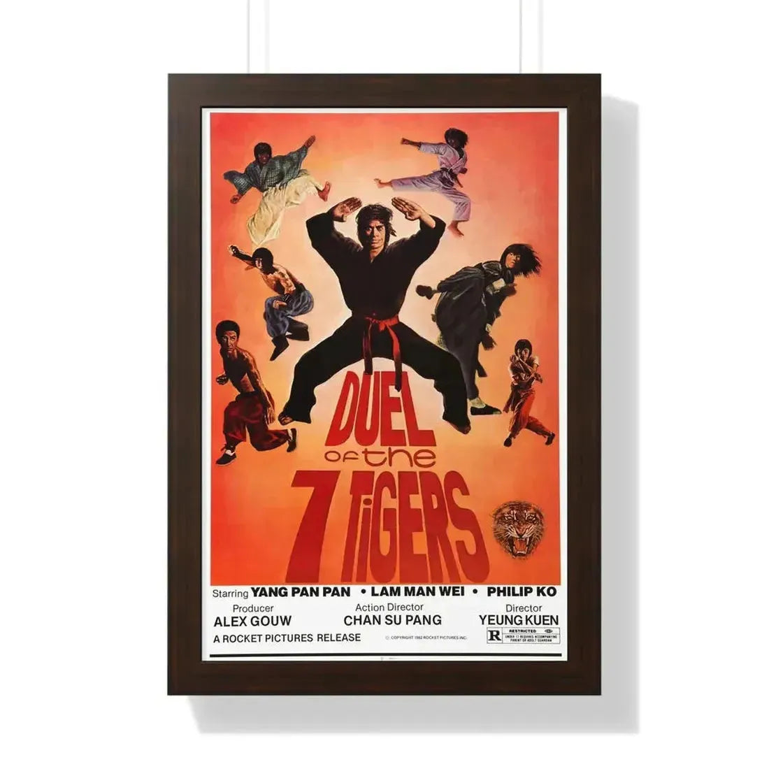 DUEL OF THE SEVEN TIGERS 1979 - Framed Movie Poster - The Sticker Space