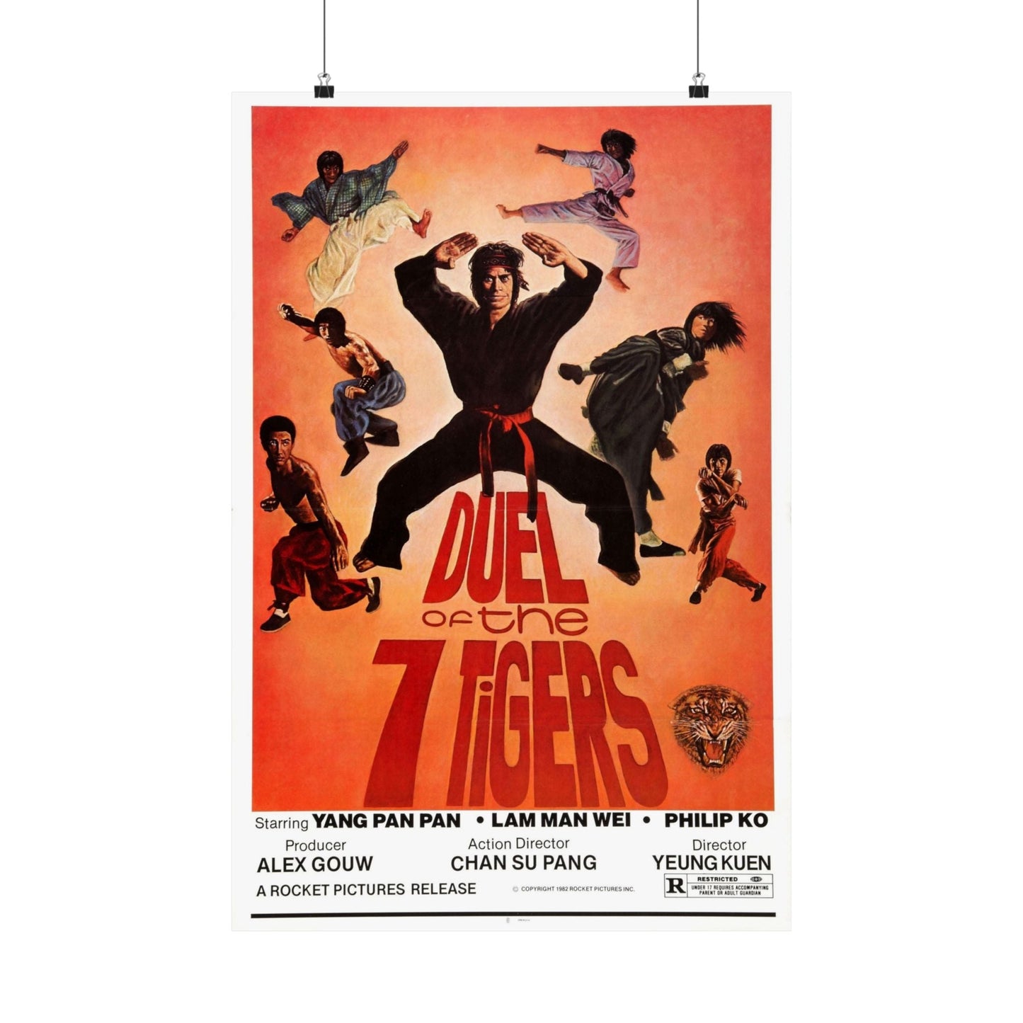 DUEL OF THE SEVEN TIGERS 1979 - Paper Movie Poster-20″ x 30″-The Sticker Space