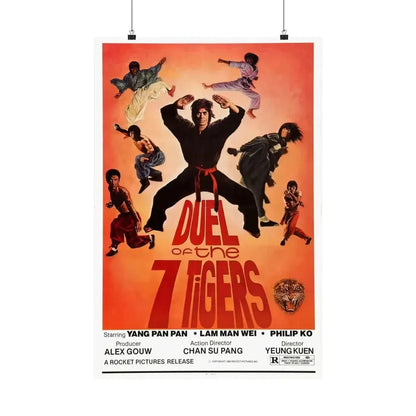 DUEL OF THE SEVEN TIGERS 1979 - Paper Movie Poster - The Sticker Space