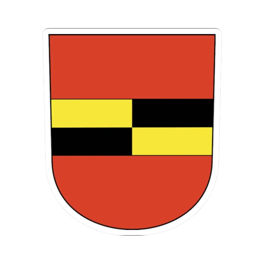 Duernten-blazon (Switzerland) (Coat of Arms) STICKER Vinyl Kiss-Cut Decal 2 Inch White - The Sticker Space