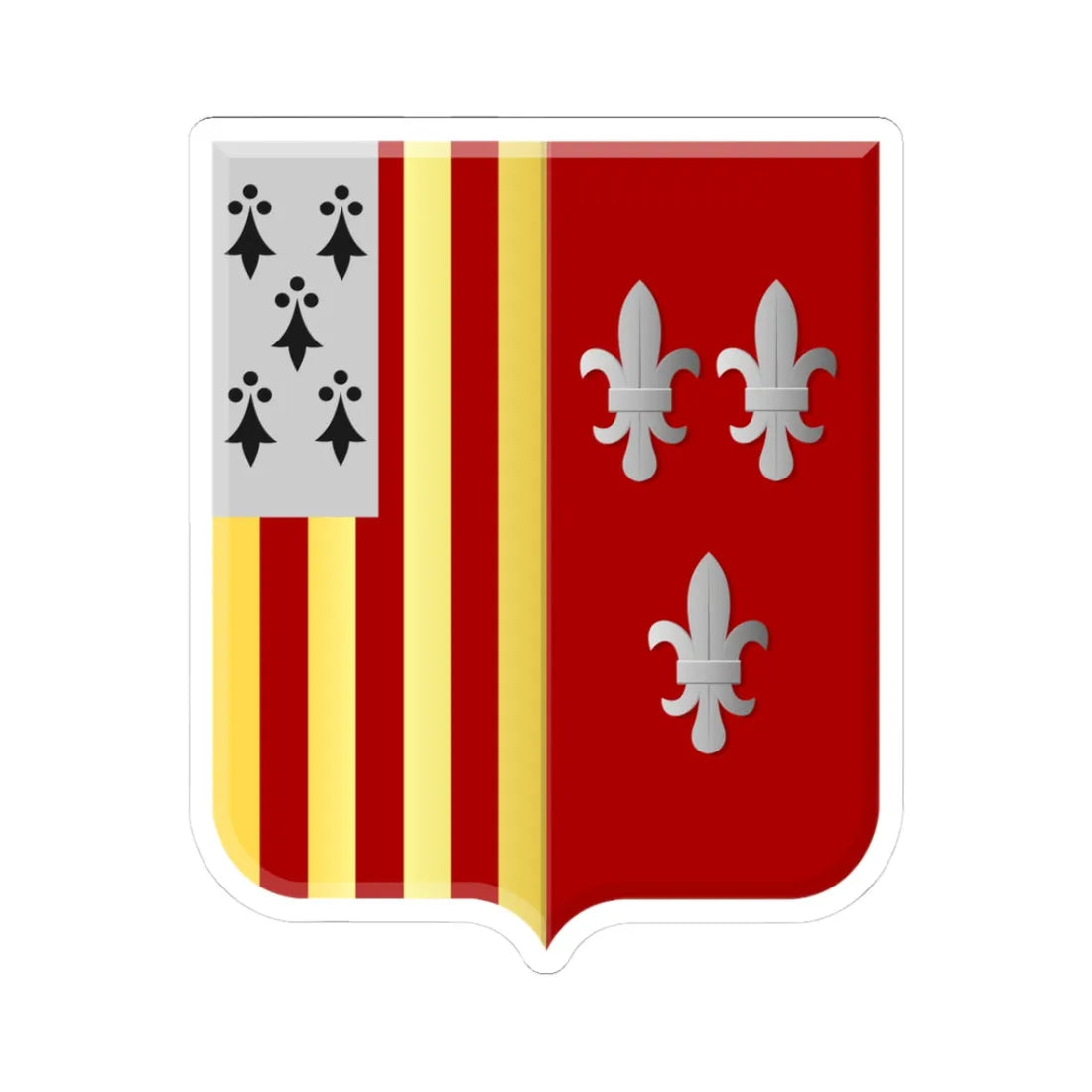 Duffel wapen (Belgium) (Coat of Arms) STICKER Vinyl Kiss-Cut Decal 3 Inch White - The Sticker Space