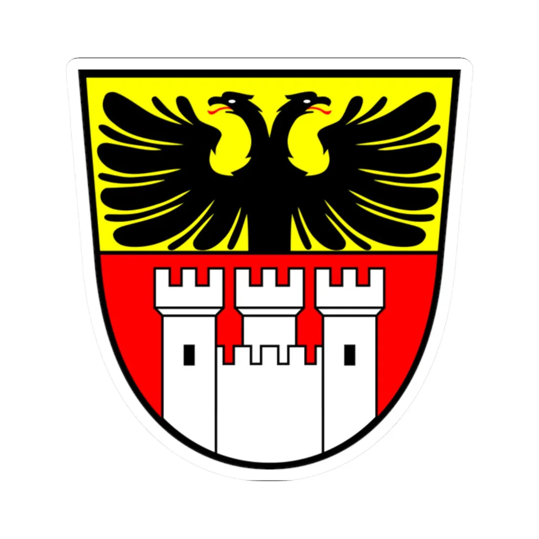 Duisburg Wappen (Germany) (Coat of Arms) STICKER Vinyl Kiss-Cut Decal 2 Inch White - The Sticker Space