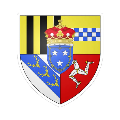 Duke of Atholl arms (Scotland) (Coat of Arms) STICKER Vinyl Kiss-Cut Decal 6 Inch White - The Sticker Space