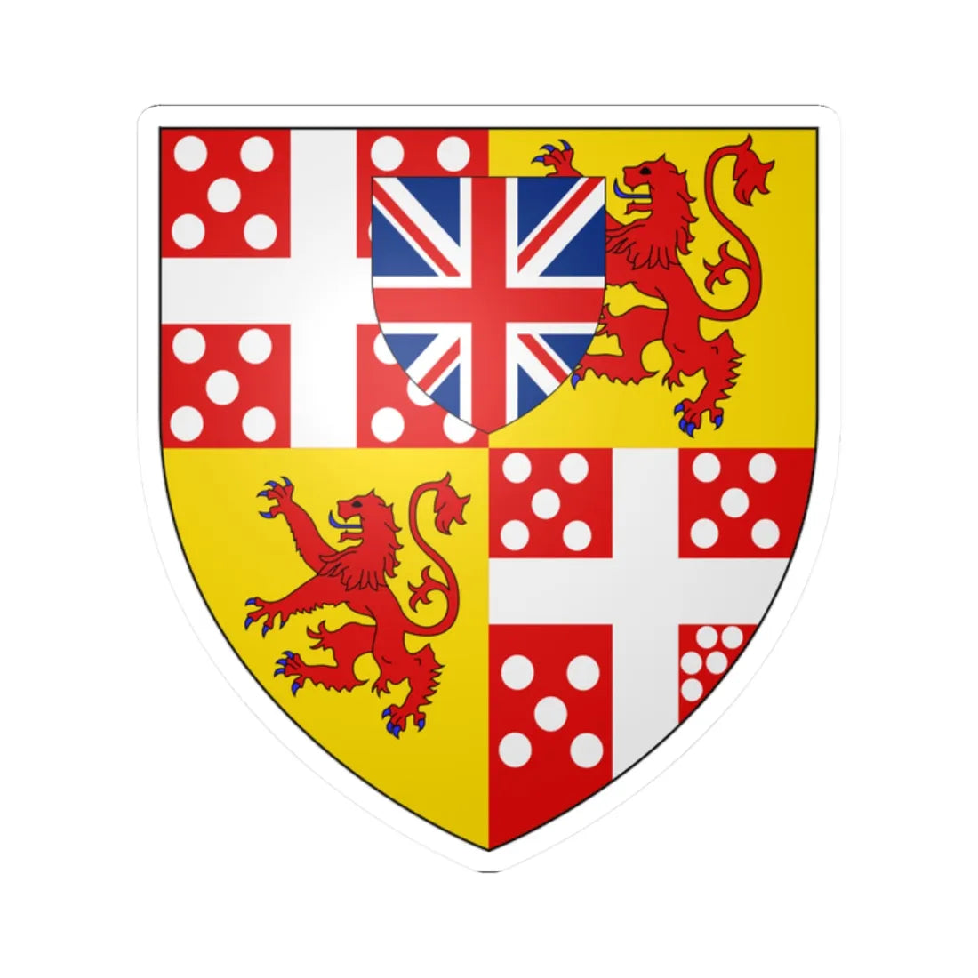 Duke of Wellington Arms (England) (Coat of Arms) STICKER Vinyl Kiss-Cut Decal 2 Inch White - The Sticker Space