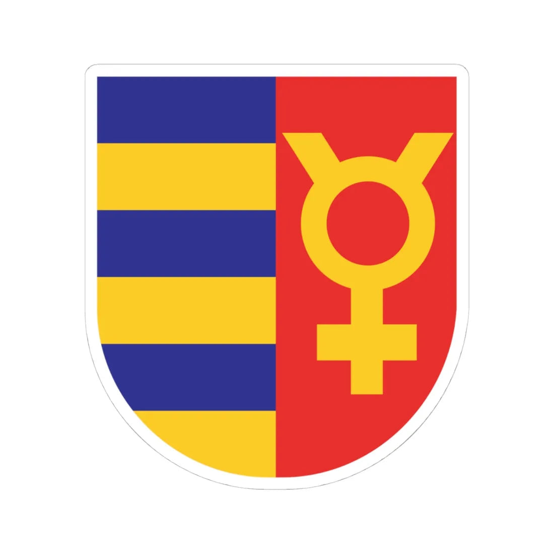Dunajská Streda - erb (Slovakia) (Coat of Arms) STICKER Vinyl Kiss-Cut Decal 4 Inch White - The Sticker Space