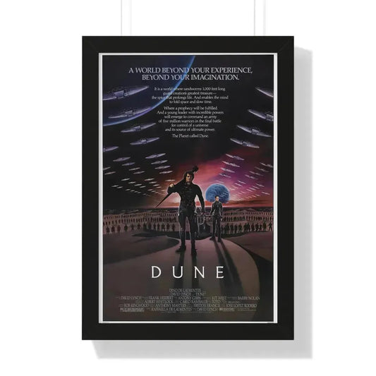 DUNE 1984 - Framed Movie Poster 16″ x 24″ Black - The Sticker Space