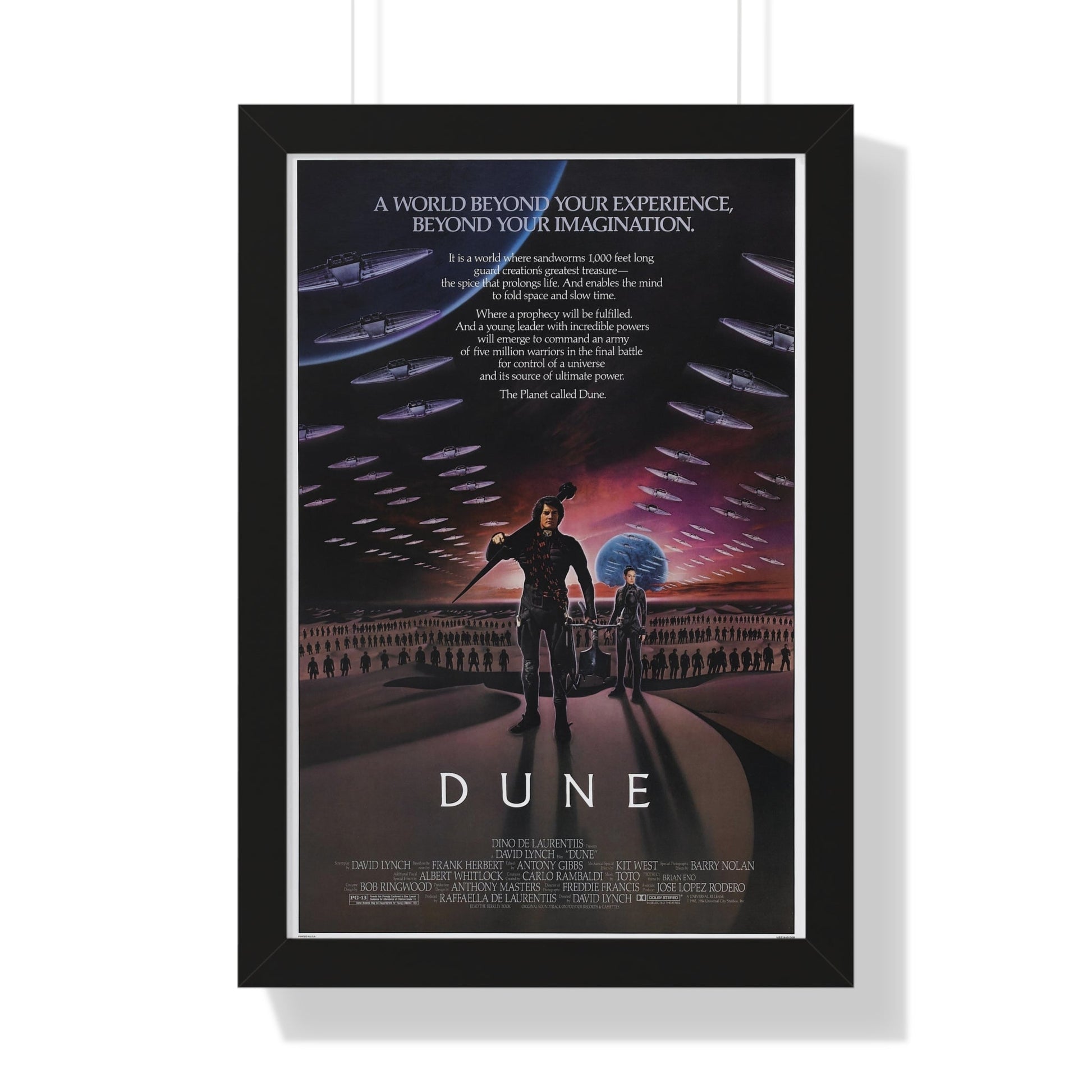 DUNE 1984 - Framed Movie Poster-16″ x 24″-The Sticker Space