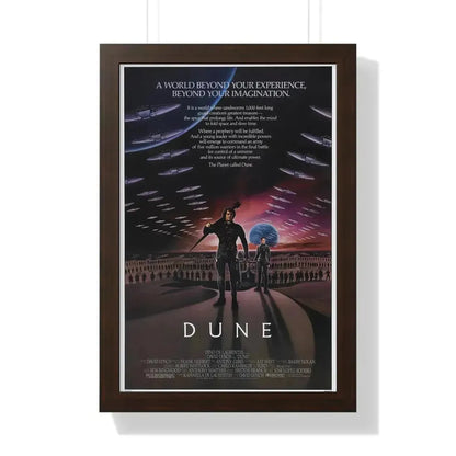 DUNE 1984 - Framed Movie Poster 16″ x 24″ Walnut - The Sticker Space