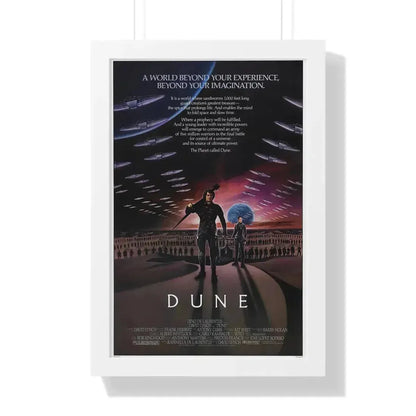 DUNE 1984 - Framed Movie Poster 16″ x 24″ White - The Sticker Space