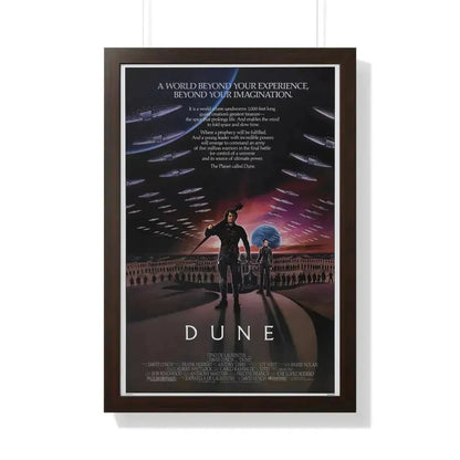 DUNE 1984 - Framed Movie Poster 20" x 30" Walnut - The Sticker Space