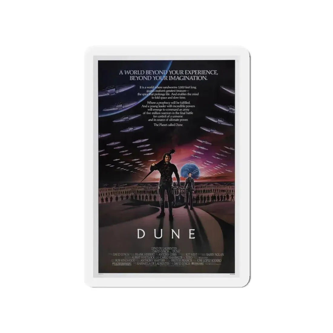DUNE 1984 Movie Poster - Refrigerator Magnet 4 Inch - The Sticker Space