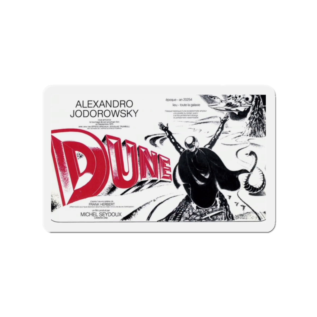 DUNE (JODOROWSKY) Movie Poster - Die-Cut Magnet-2" x 2"-The Sticker Space