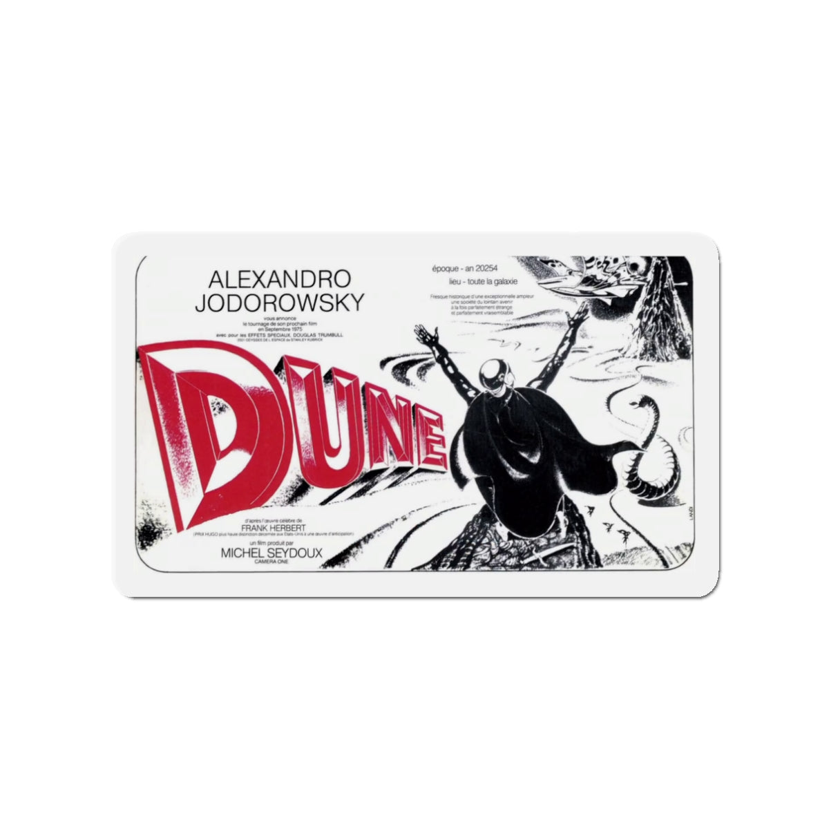 DUNE (JODOROWSKY) Movie Poster - Die-Cut Magnet-3" x 3"-The Sticker Space