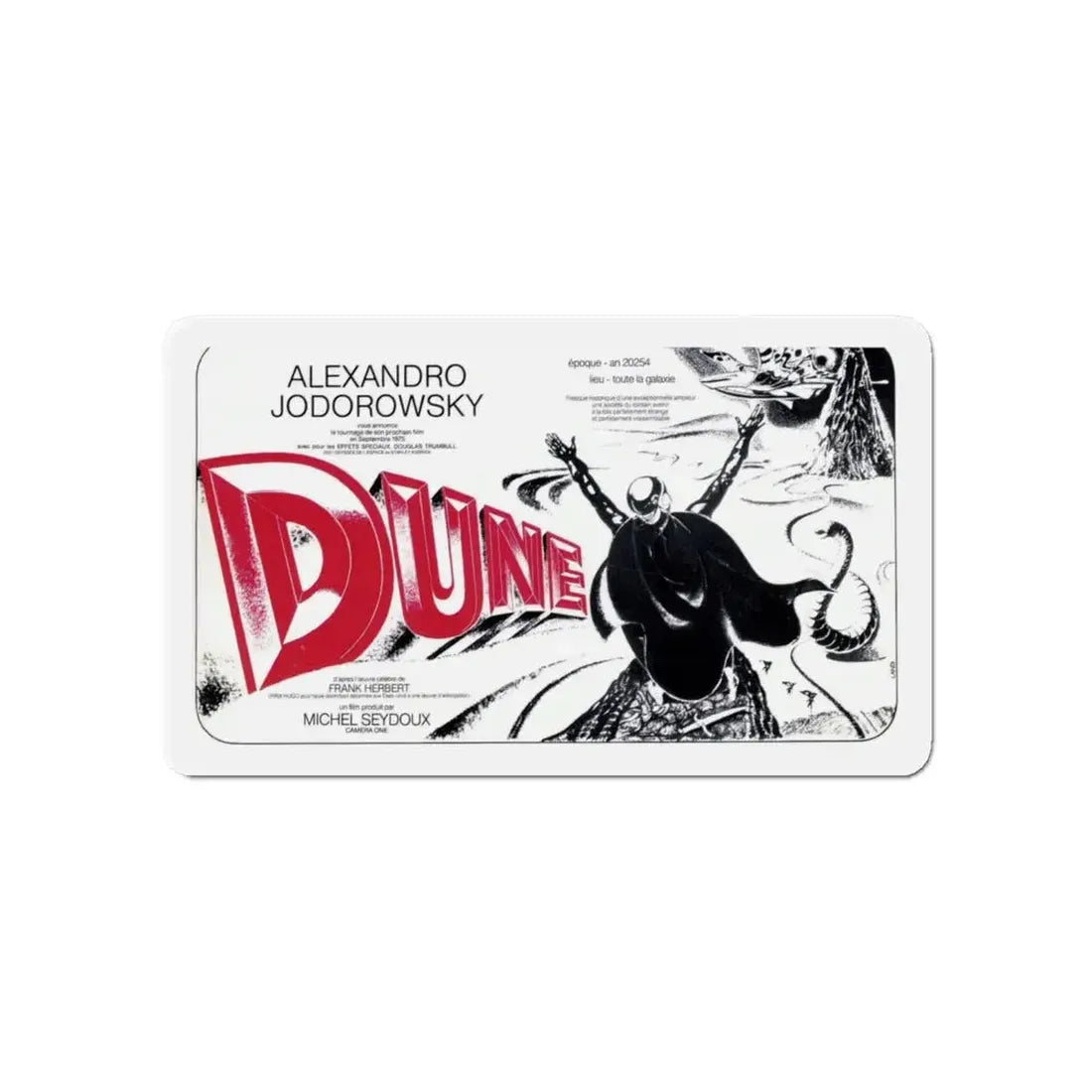 DUNE (JODOROWSKY) Movie Poster - Refrigerator Magnet 6 Inch - The Sticker Space