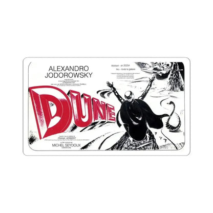 DUNE (JODOROWSKY) Movie Poster - STICKER Vinyl Kiss-Cut Decal 6 Inch White - The Sticker Space
