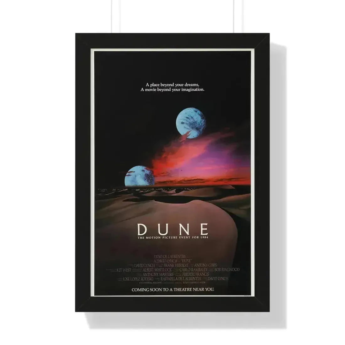 DUNE (TEASER) 1984 - Framed Movie Poster 16″ x 24″ Black - The Sticker Space
