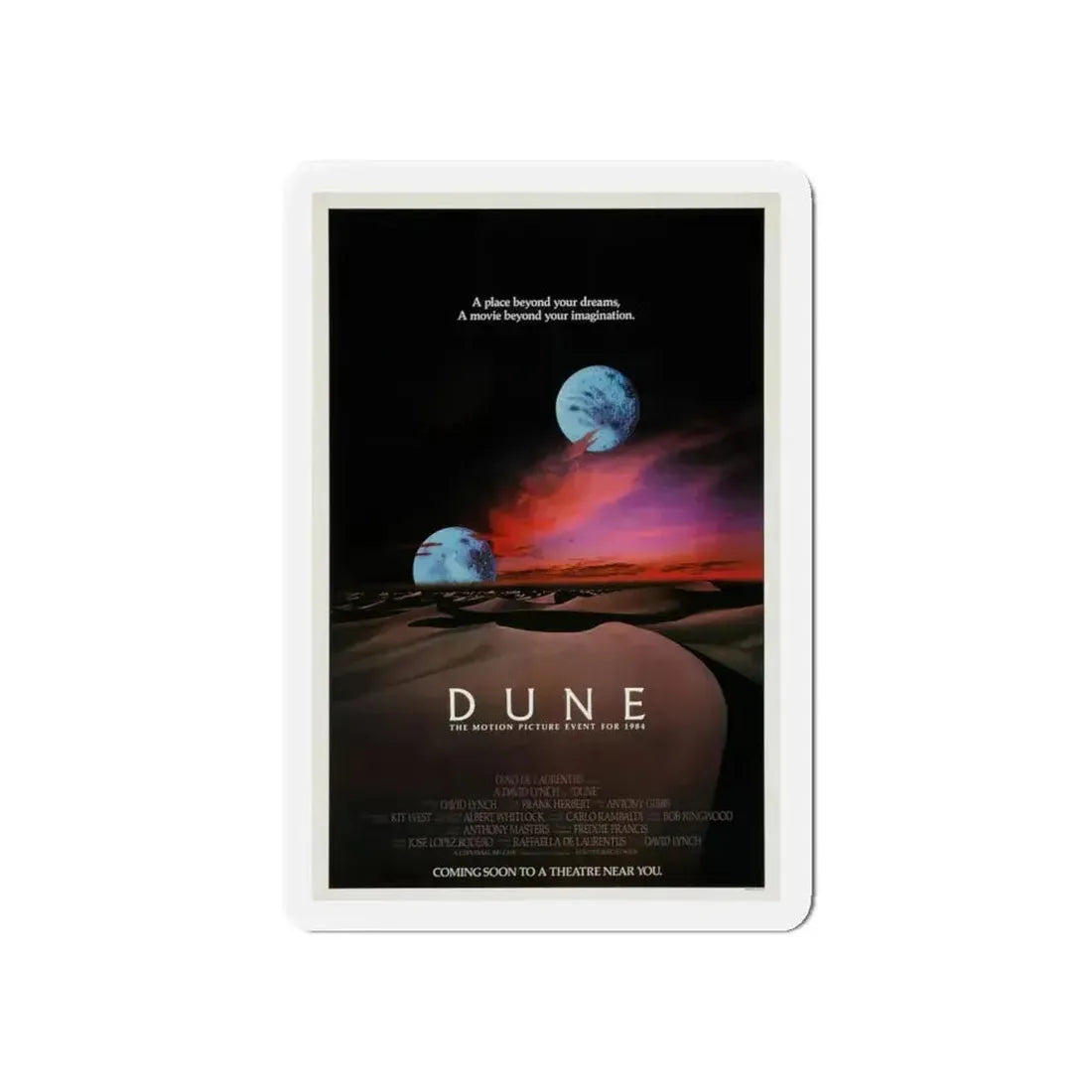 DUNE (TEASER) 1984 Movie Poster - Refrigerator Magnet - The Sticker Space