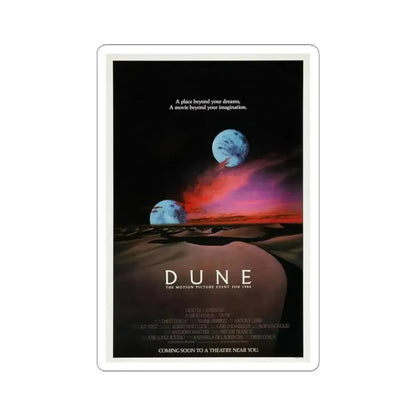 DUNE (TEASER) 1984 Movie Poster - STICKER Vinyl Kiss-Cut Decal 3 Inch White - The Sticker Space