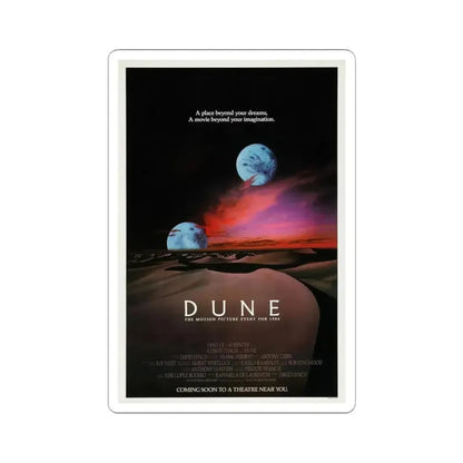 DUNE (TEASER) 1984 Movie Poster - STICKER Vinyl Kiss-Cut Decal 4 Inch White - The Sticker Space