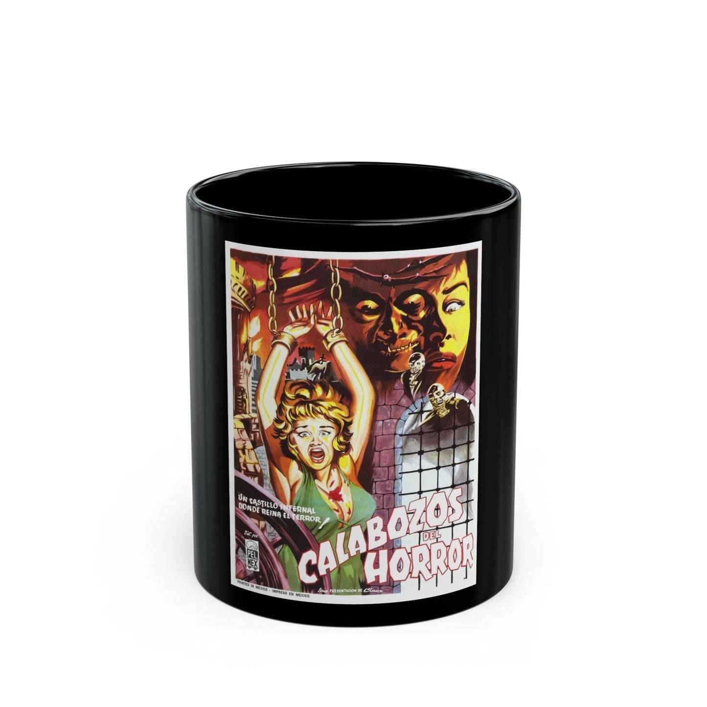 DUNGEON OF HARROW 1962 Movie Poster - Black Coffee Mug-11oz-The Sticker Space