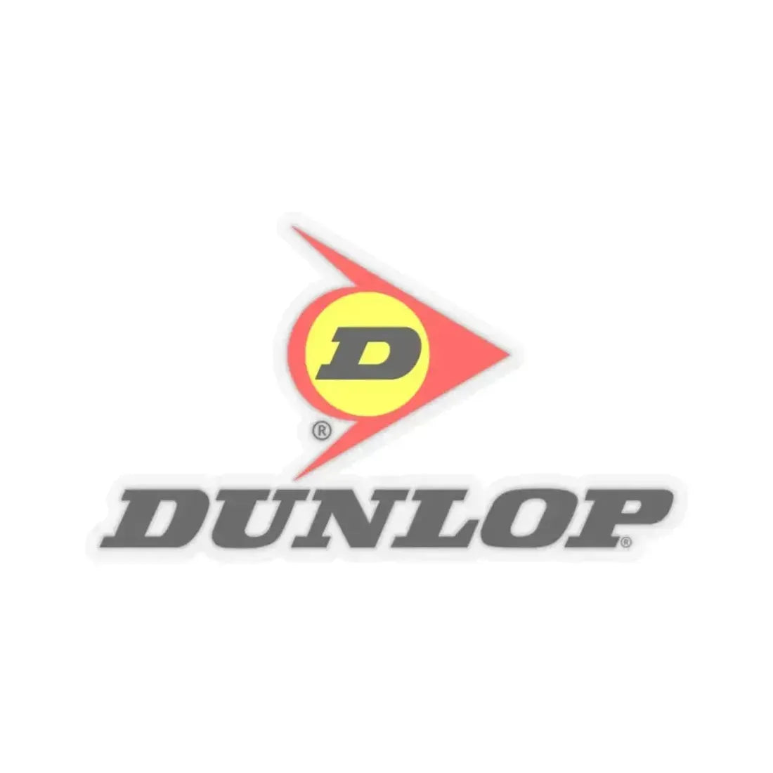 Dunlop (version 3) (Logo) STICKER Vinyl Kiss-Cut Decal 2 Inch Transparent - The Sticker Space