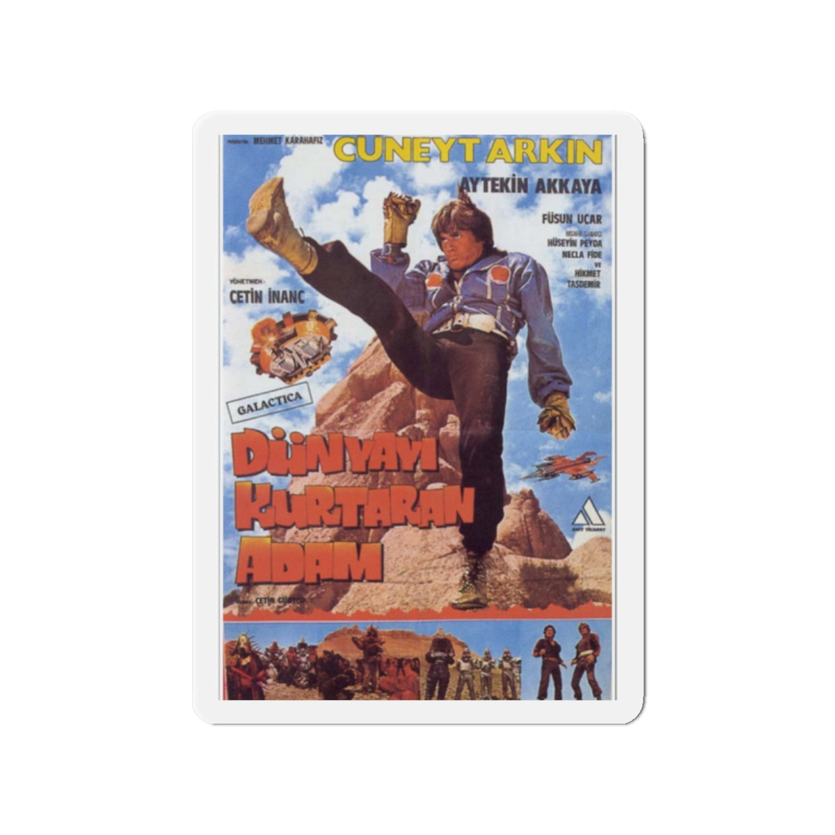 DUNYAYI KURTARAN ADAM (TURKISH STAR WARS) 1982 Movie Poster - Die-Cut Magnet-2" x 2"-The Sticker Space